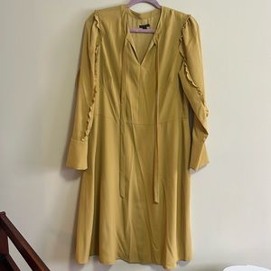 Ann Taylor mustard flowy dress
